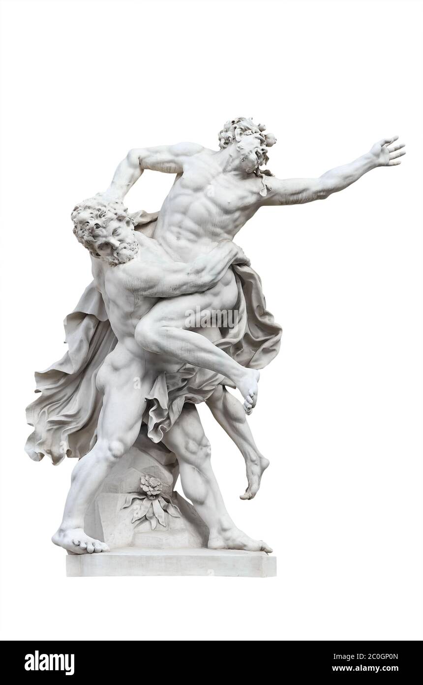 Héraclès contre l'Antaeus Banque D'Images