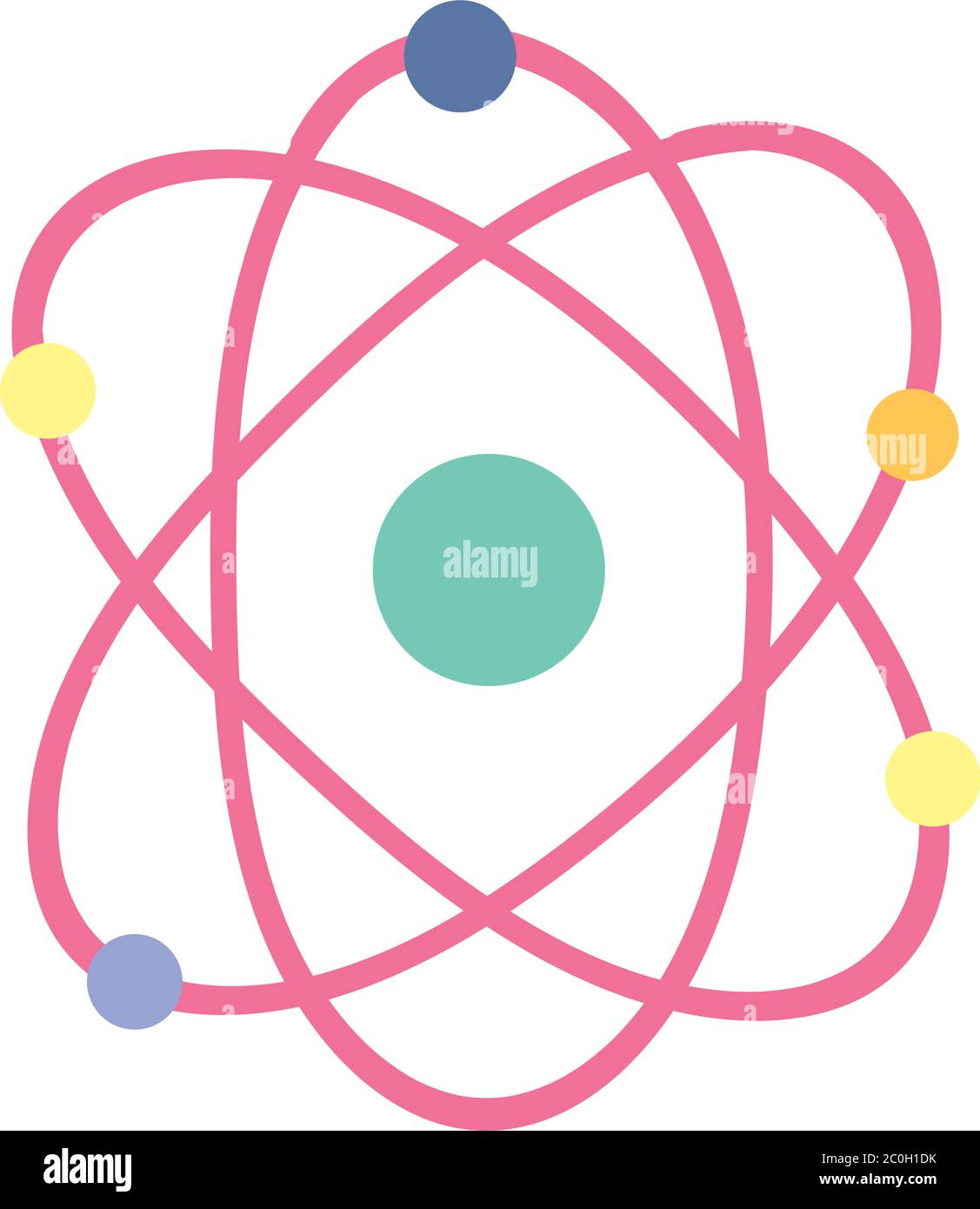 science molécule atome école isolé icône design blanc fond illustration vectorielle Illustration de Vecteur