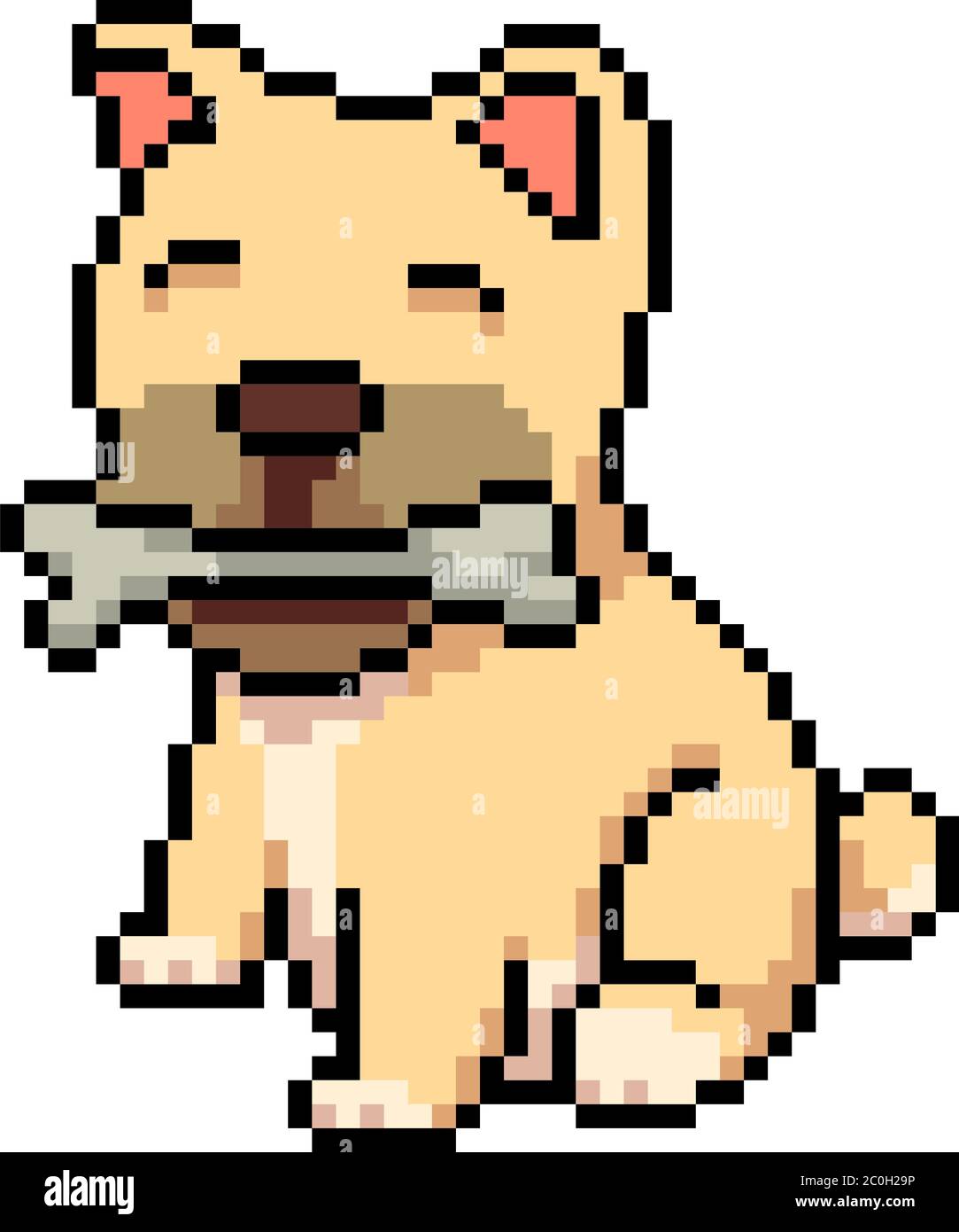 Chien pixel art Banque d'images vectorielles - Alamy