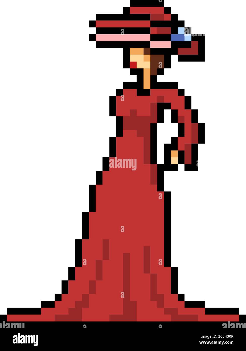 Femme avec robe longue Banque d'images vectorielles - Alamy