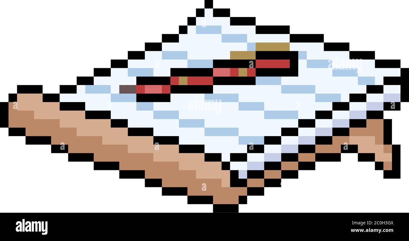 Dessin Anime Isole Sur Papier Avec Dessin Vectoriel Pixel Art Image Vectorielle Stock Alamy