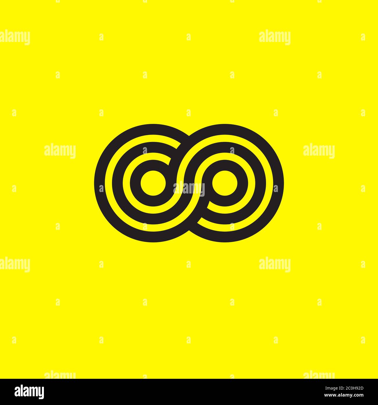 Logo Infinity. Signe géométrique pour l'infini. Illustration vectorielle Illustration de Vecteur