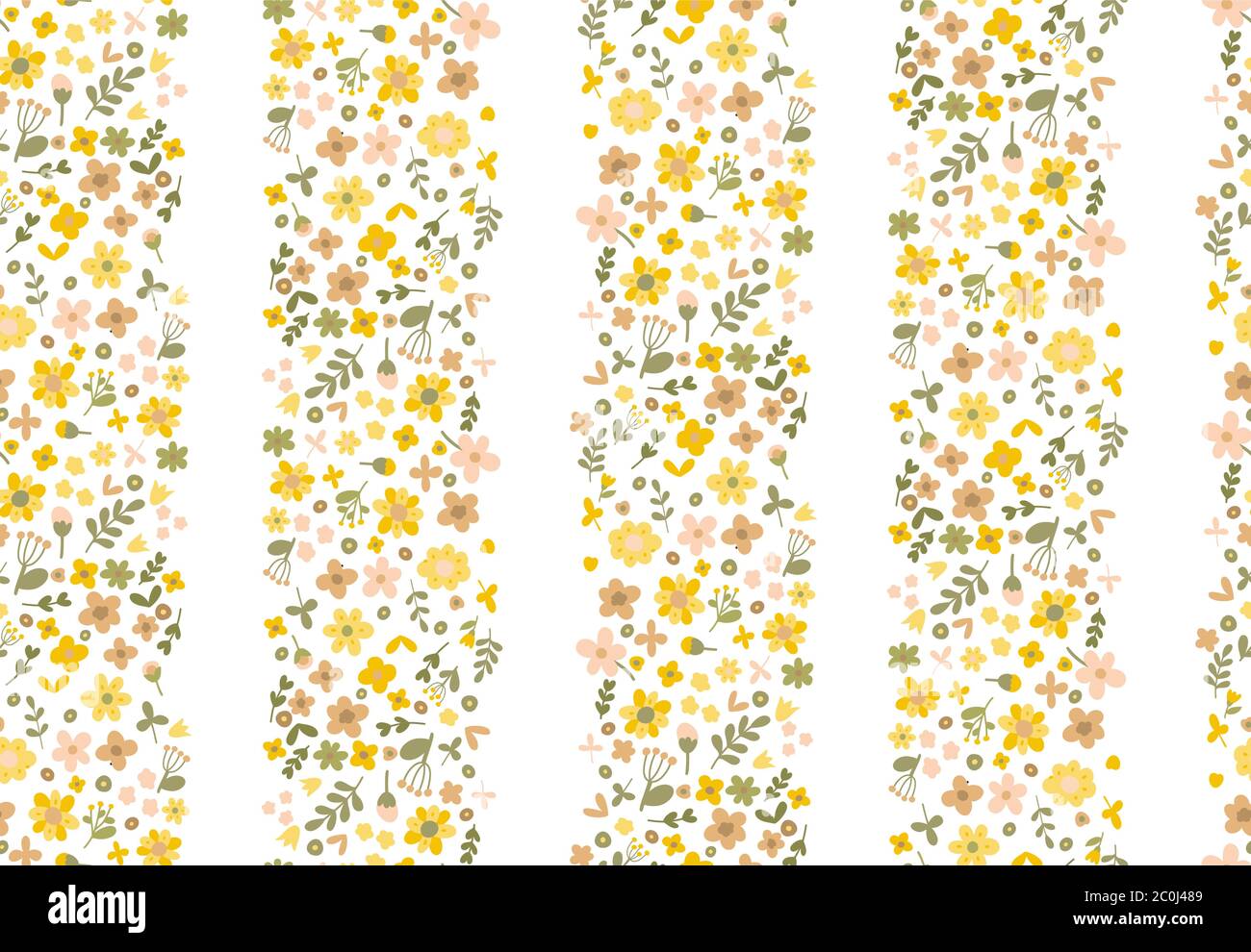 Motif fleuri dessiné à la main texture vectorielle sans couture Illustration de Vecteur