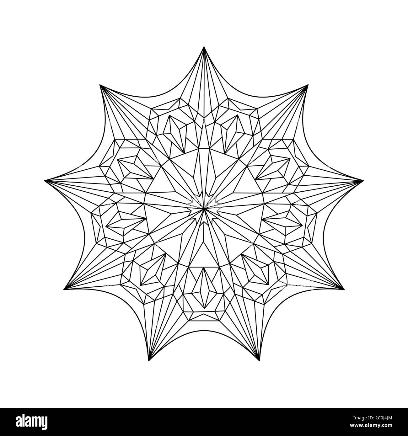 Décoration circulaire pour livres de coloriage pour adultes et enfants, scrapbooking ou broderie. Illustration vectorielle dans la technique zentangle. Simple Doodle s Illustration de Vecteur