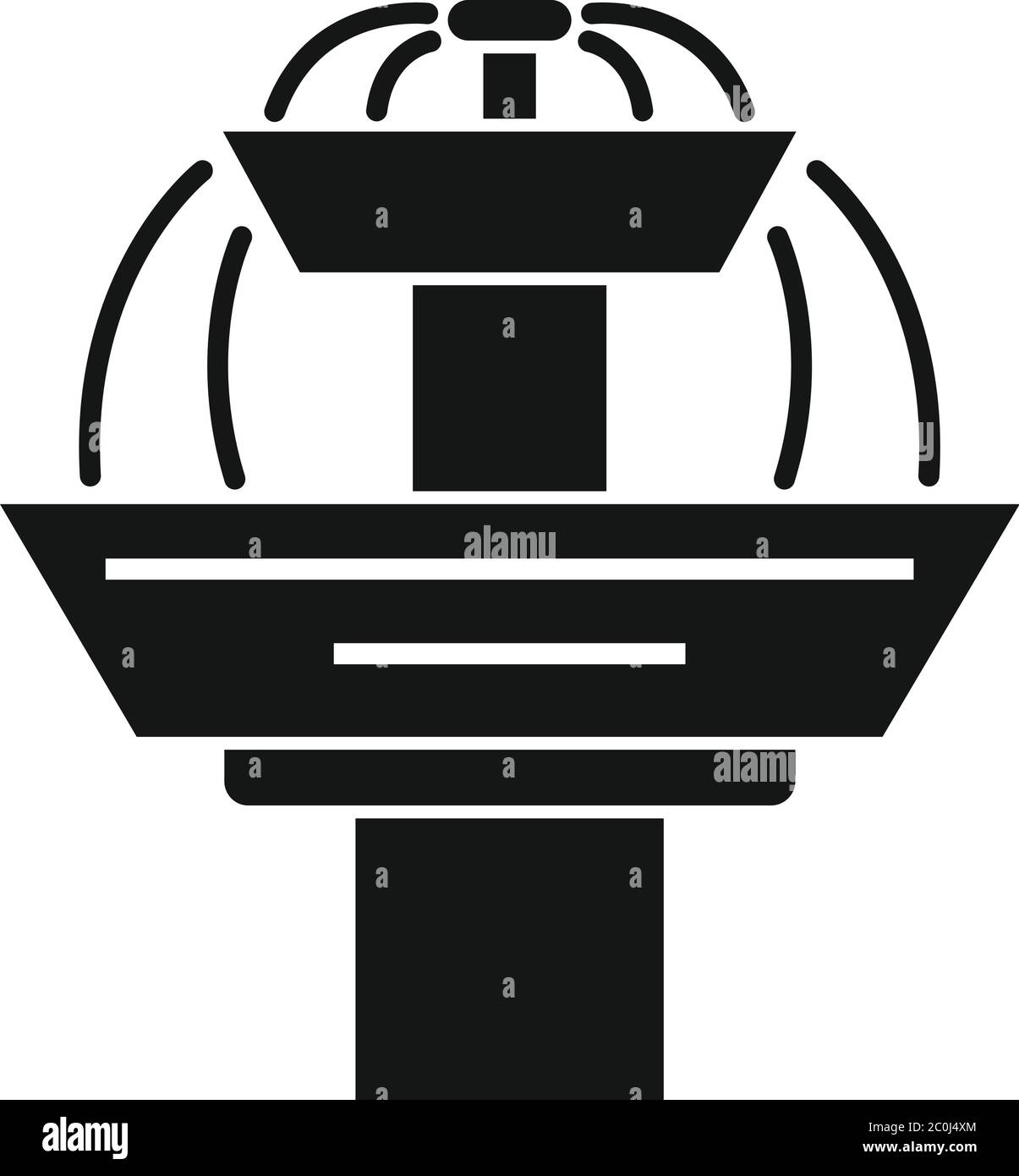Icône de la fontaine à boire de la ville. Illustration simple de la ville buvant fontaine icône vectorielle pour la conception de sites Web isolé sur fond blanc Illustration de Vecteur