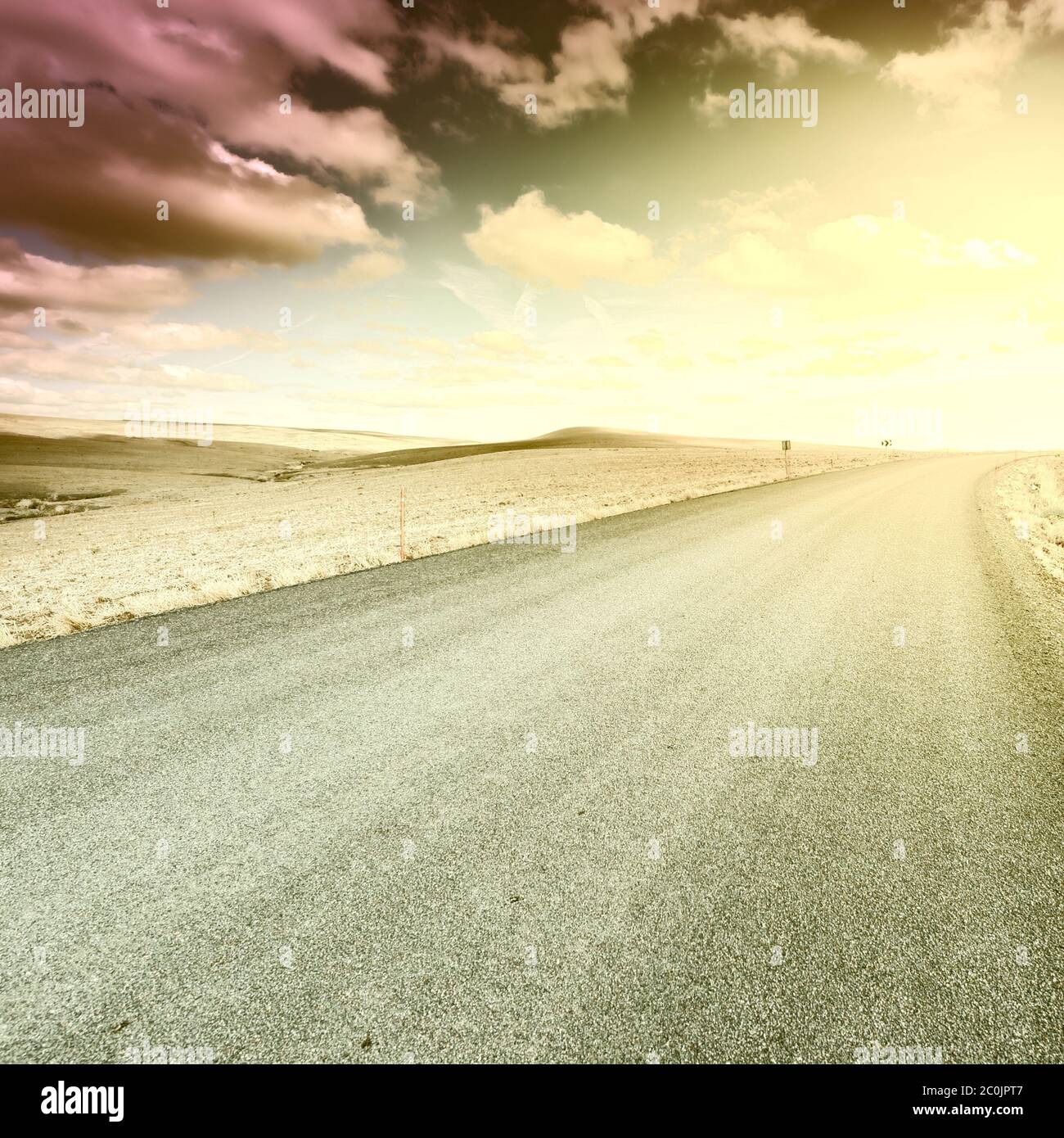 Route asphaltée Banque D'Images