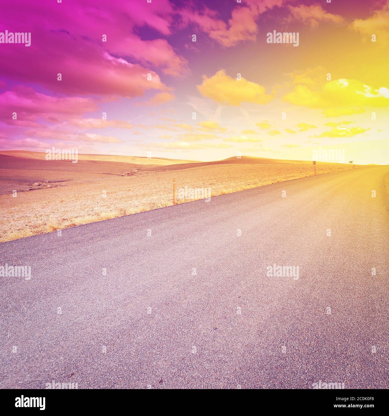 Route asphaltée Banque D'Images