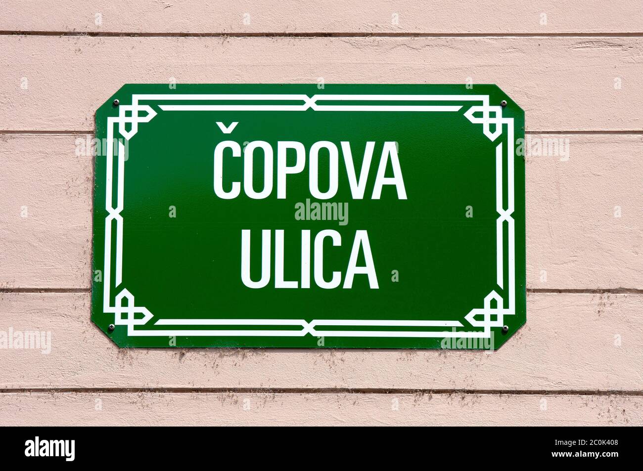 Panneau rue à Ljubljana, Slovénie Banque D'Images