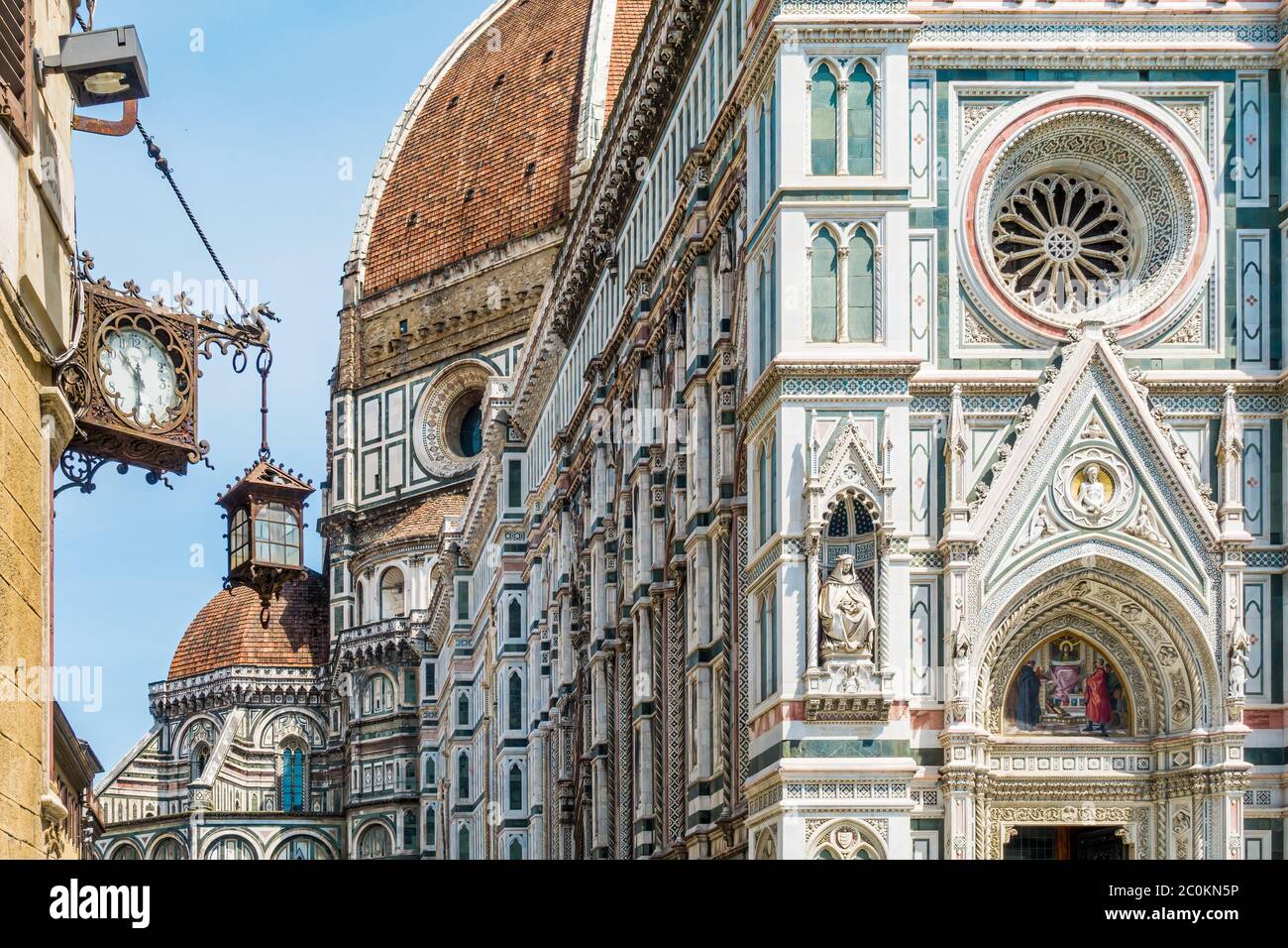 Piazza del Duomo, place de la cathédrale dans le centre historique de Florence Toscane Italie Banque D'Images
