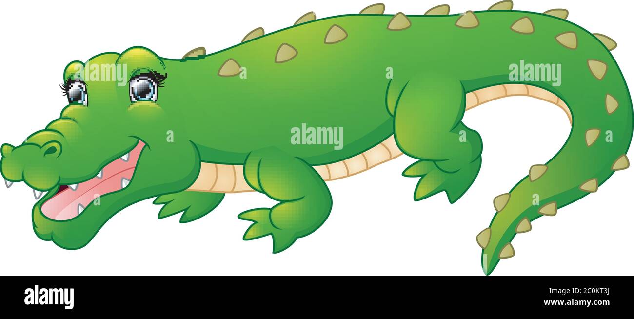 Cute cartoon crocodile Illustration de Vecteur