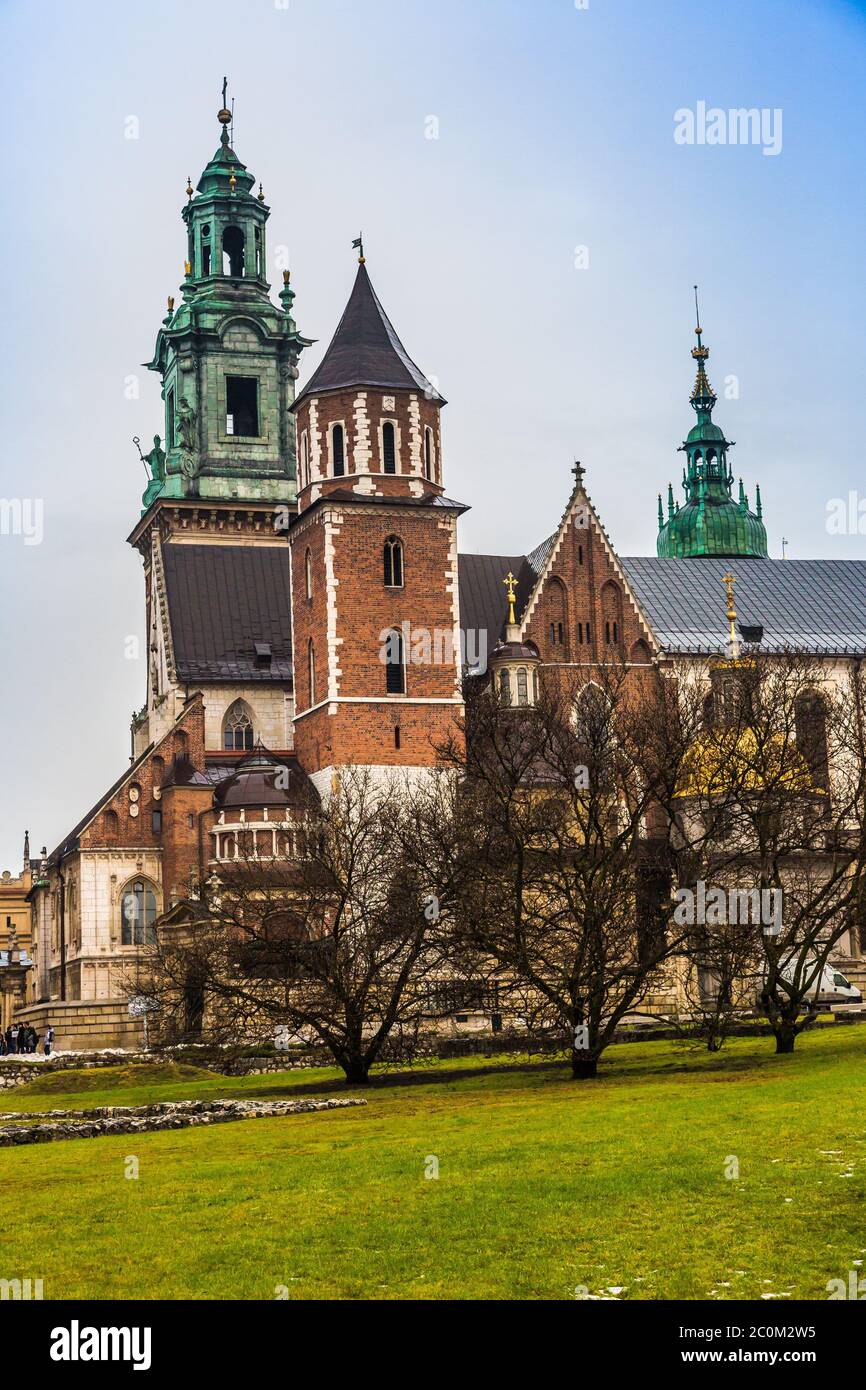 La Pologne, la cathédrale du Wawel à Cracovie complexes Banque D'Images