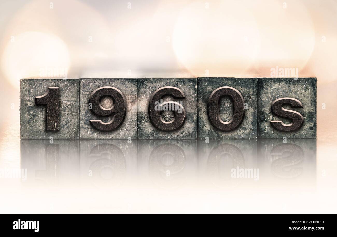 Années 1960 concept typographie vintage Type Banque D'Images