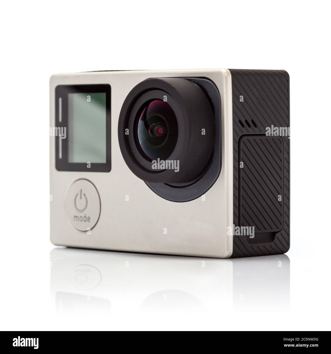 Close up color vue d'un petit appareil photo d'action Banque D'Images