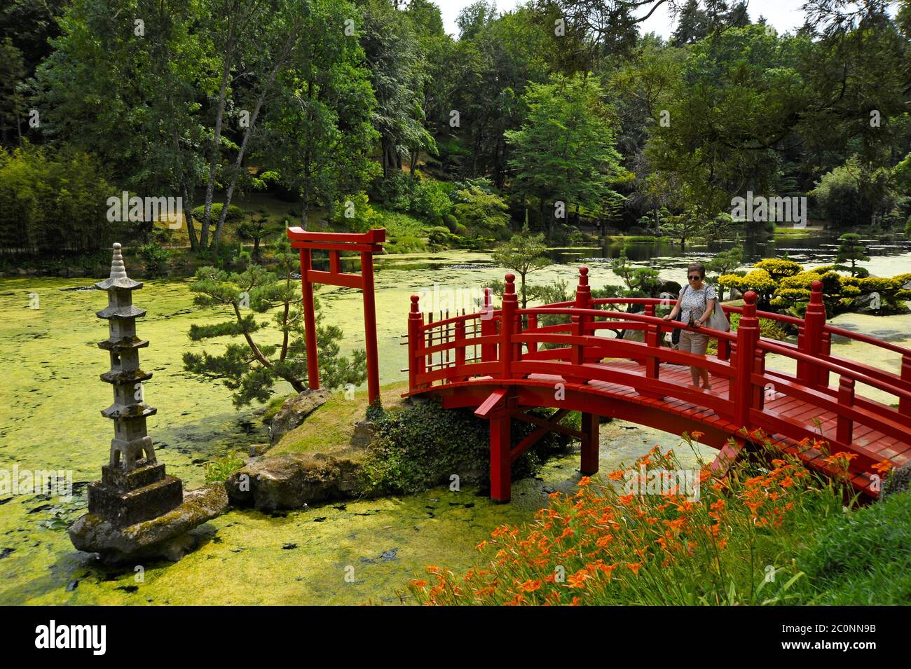 Jardins japonais Maulevrier France. Banque D'Images