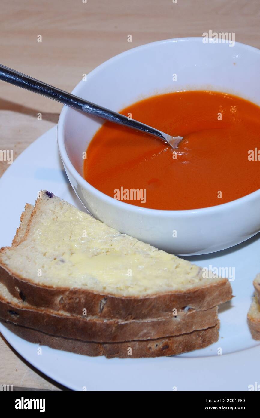 Soupe de tomate Banque D'Images