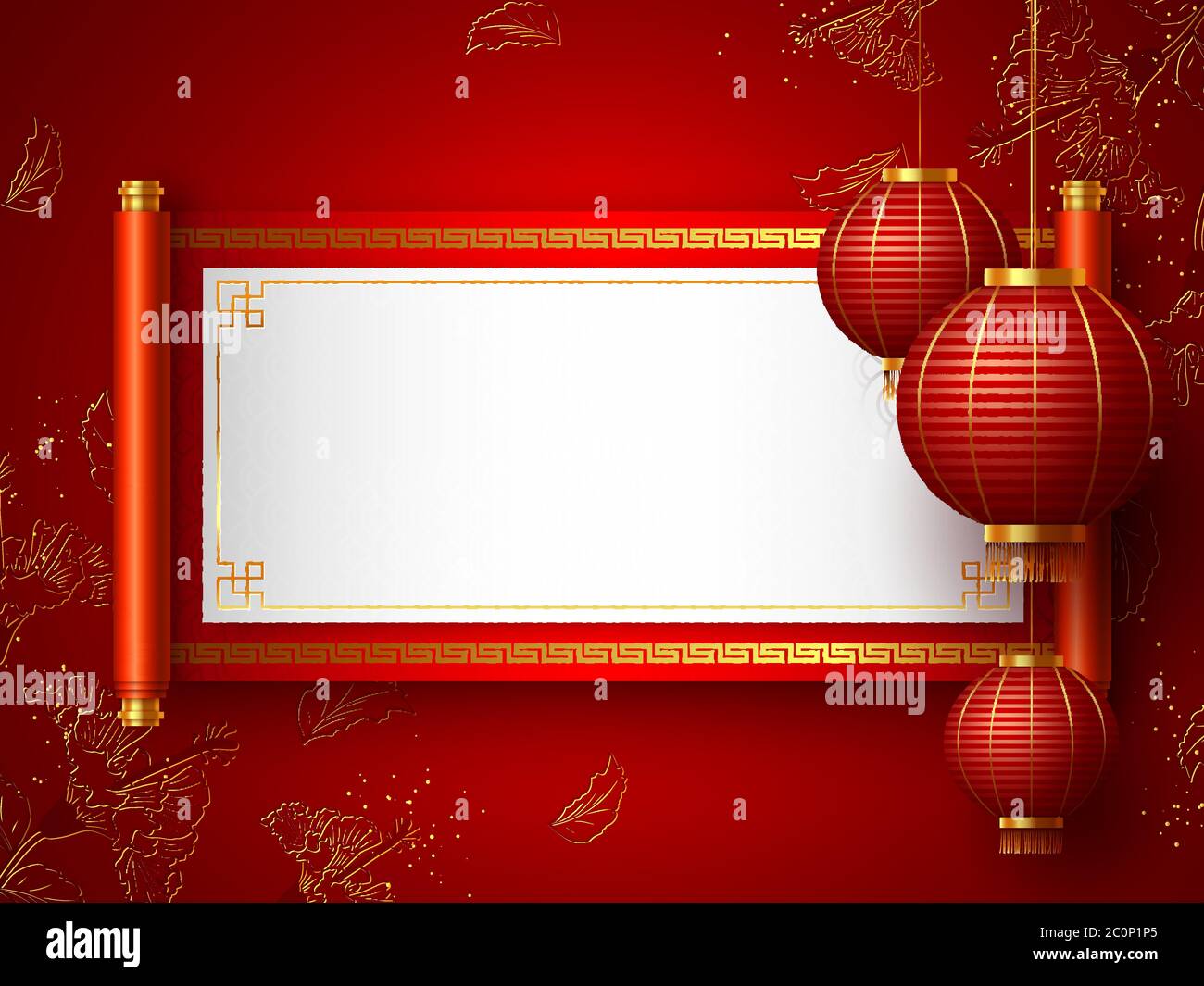 Bannière du nouvel an chinois. Illustration de Vecteur