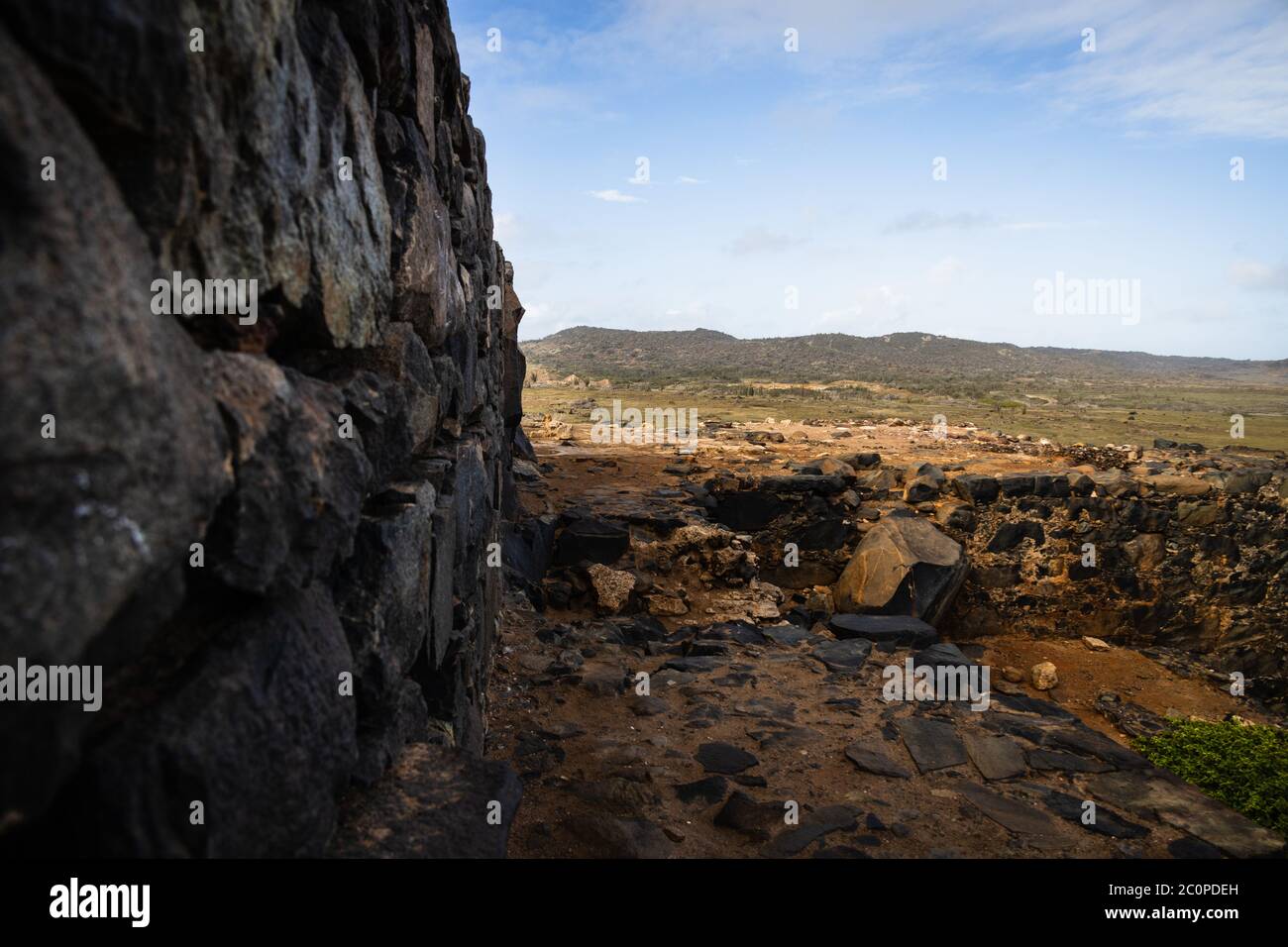 Ruines de Bushiribana Gold Mill à Aruba Banque D'Images