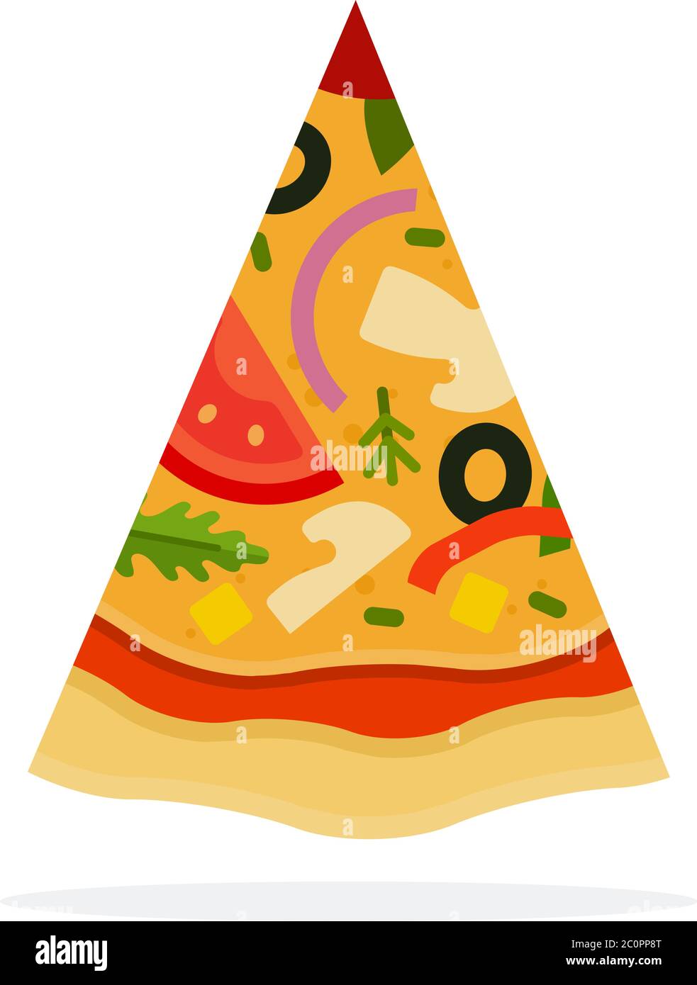Tranche triangulaire de Mexican Pizza plate icône vecteur isolé Illustration de Vecteur