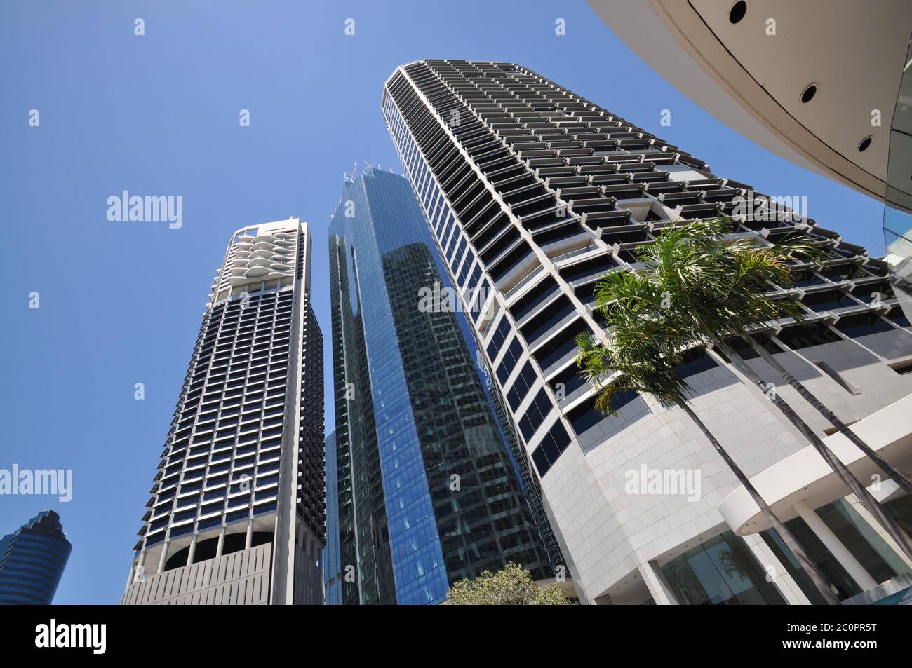 Les bâtiments de grande hauteur moderne à l'Eagle Street Pier au bord de la rivière de Brisbane CBD Queensland Australie Banque D'Images