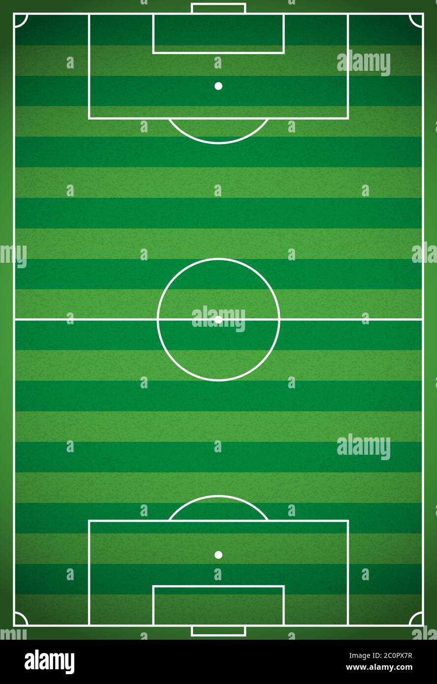 Football vertical réaliste - Illustration du terrain de football Banque D'Images