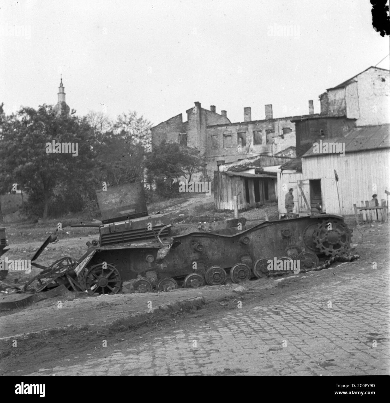 Wehrmacht Heer Panzerkampfwagen IV PzKpfw IV Panzer IV als rack - épave d'une citerne allemande de type Panzer IV Banque D'Images