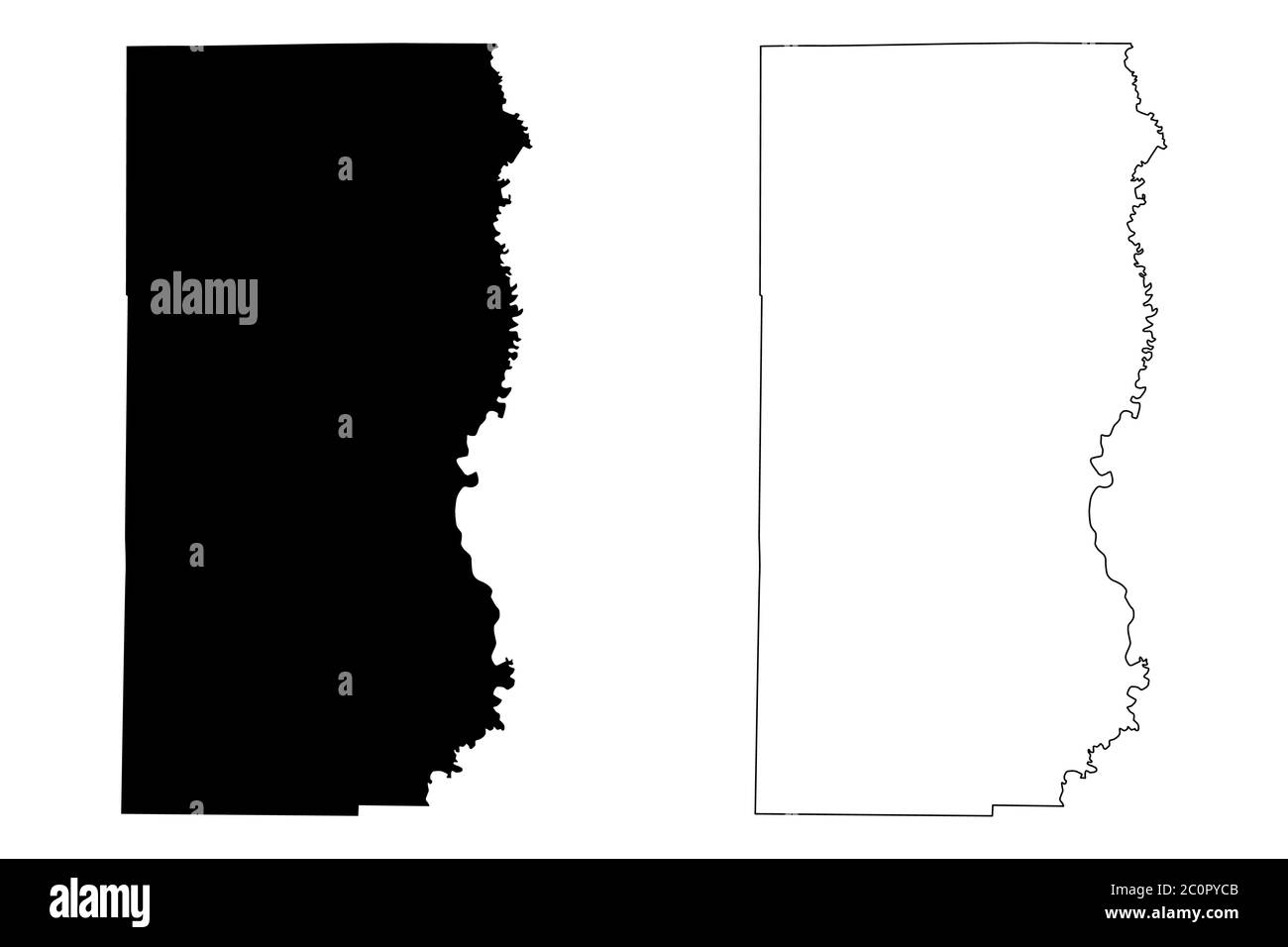 Comté d'Edwards, Illinois (comté des États-Unis, États-Unis d'Amérique, États-Unis, États-Unis) carte illustration vectorielle, croquis de griffonnage carte d'Edwards Illustration de Vecteur