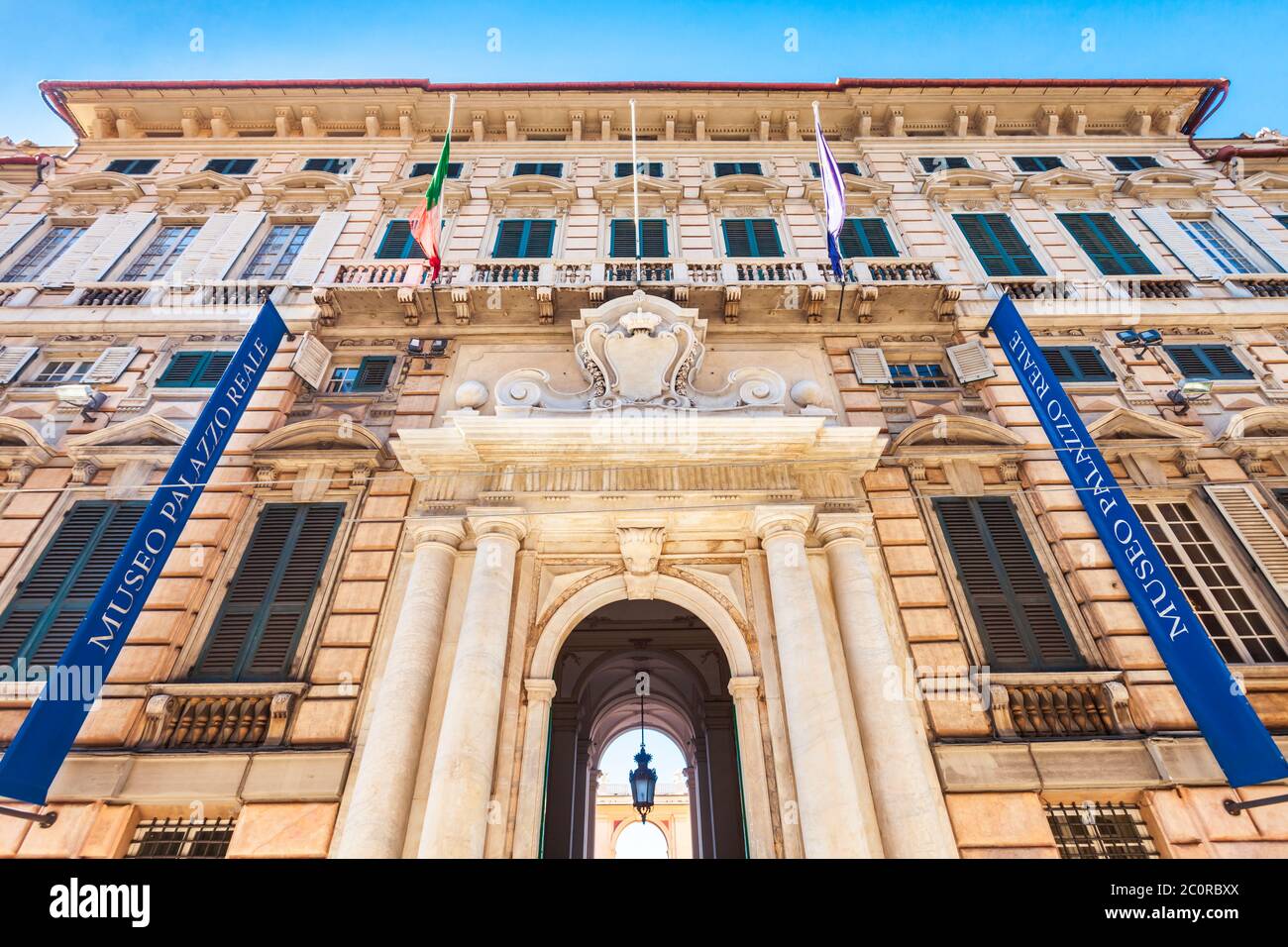 Museo di Palazzo Reale ou Royal Palace Museum au centre de la ville de Gênes en Ligurie en Italie Banque D'Images