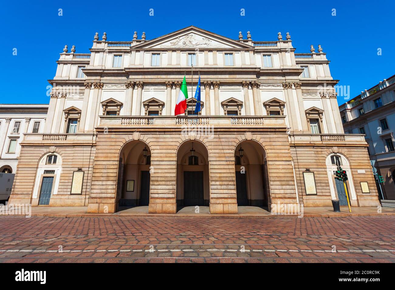 La Scala est une maison d'opéra dans la ville de Milan en Italie du nord Banque D'Images