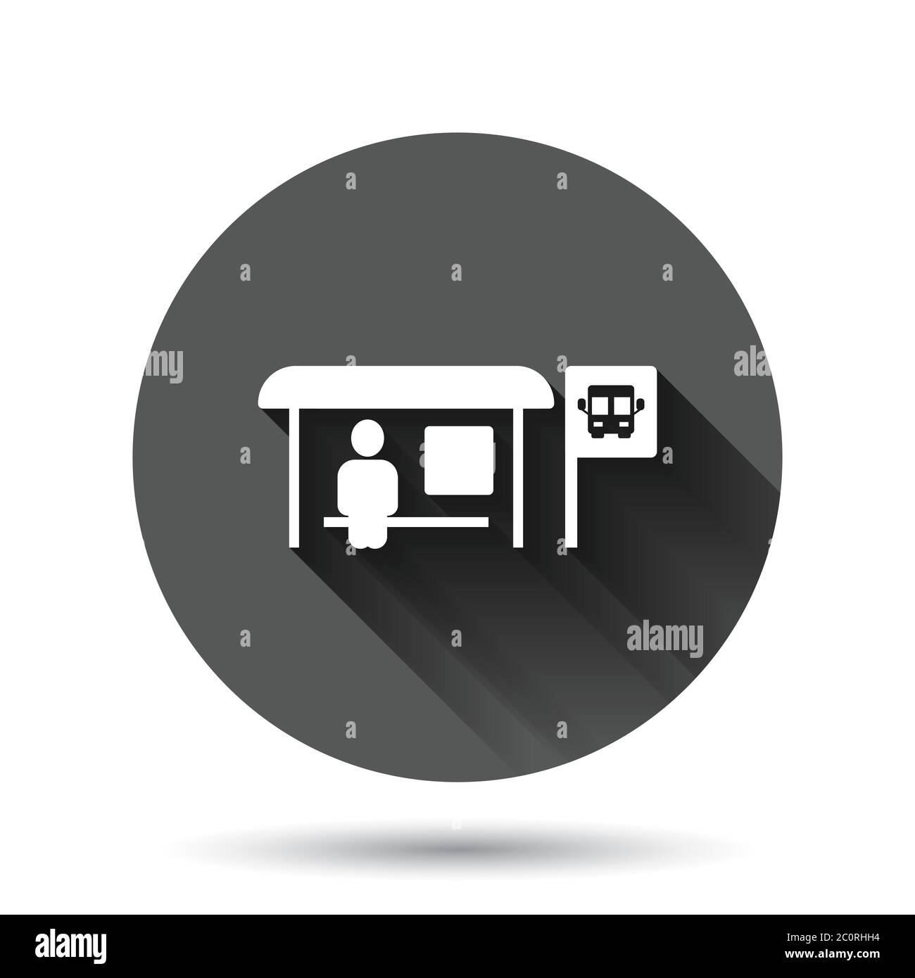 Icône de la gare routière dans un style plat. Illustration vectorielle ...