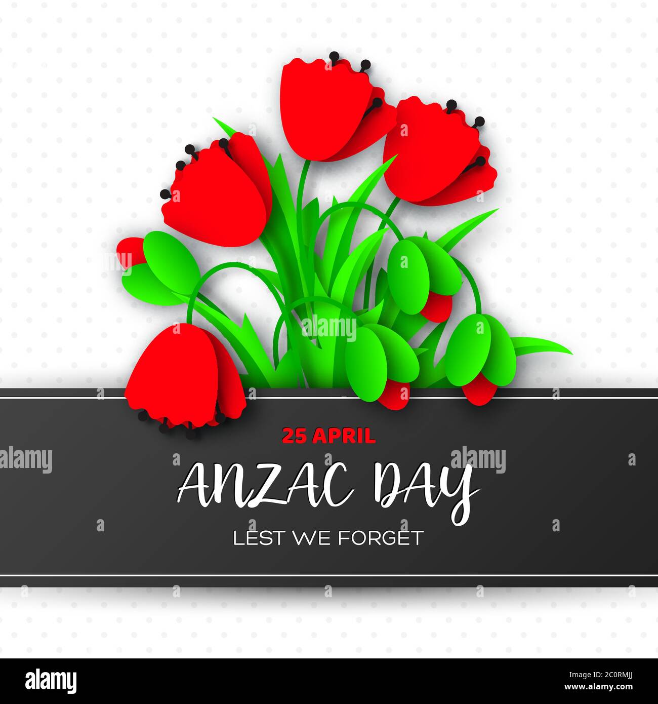 Carte de jour souvenir de la journée Anzac. Illustration de Vecteur