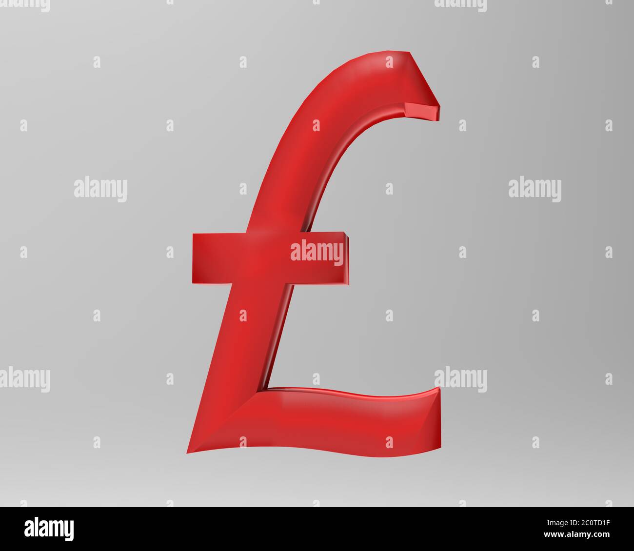 Symbole livre sterling symbole isolé GBP symbole 3d rendu Banque D'Images