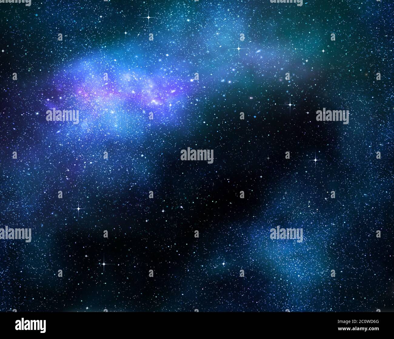 La nuit nuit de l'espace illustration champ profond brillant lumineux peint galaxy Banque D'Images