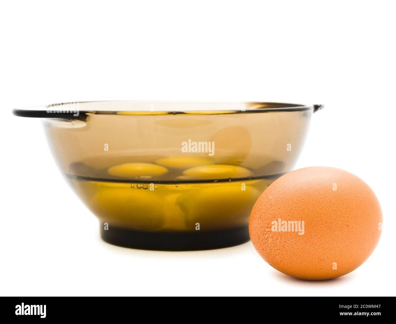 œuf et bol Banque D'Images