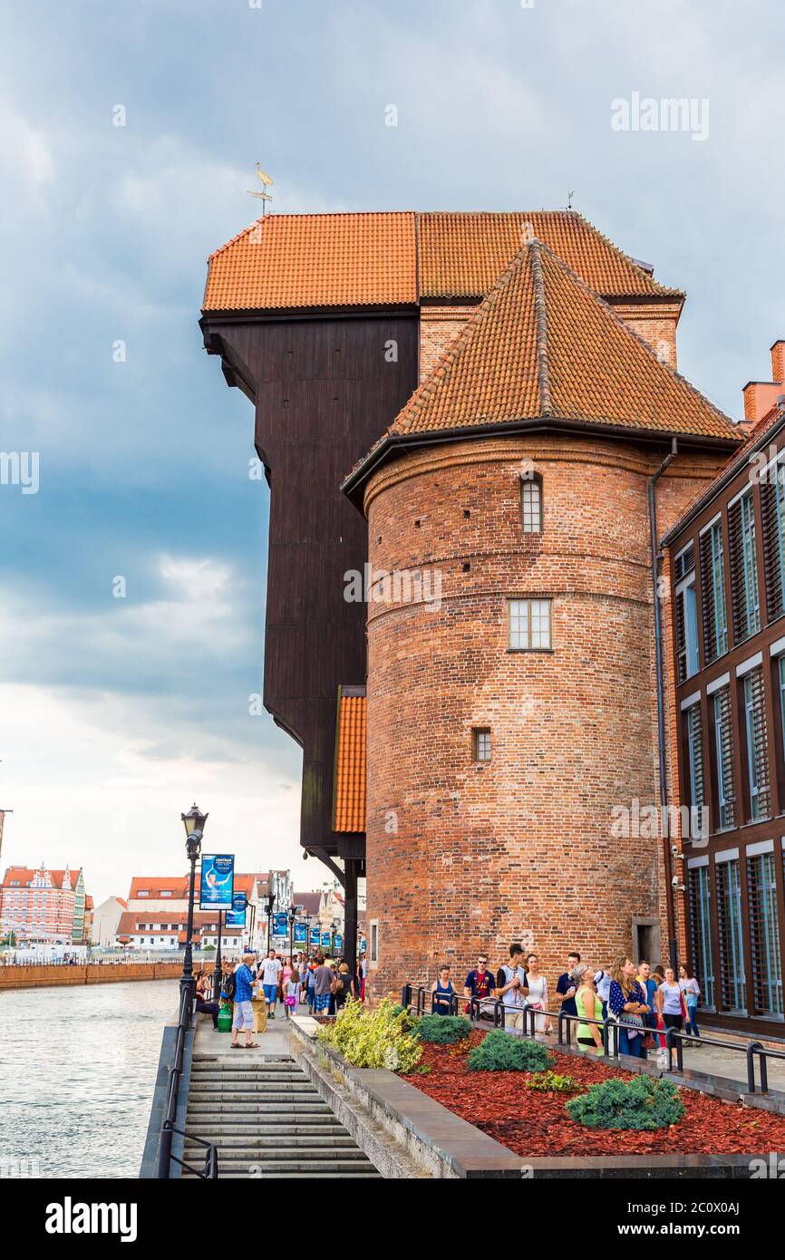 Grue du port de Gdansk Banque D'Images