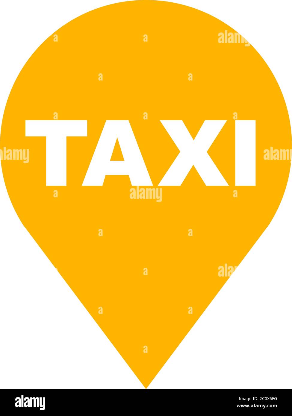 Icône de vecteur de localisation de taxi isolée à plat Illustration de Vecteur