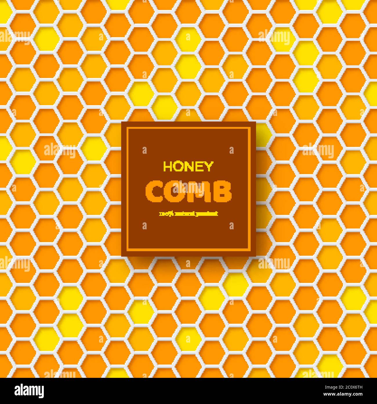 Arrière-plan nid d'abeilles avec coupe de papier 3d Illustration de Vecteur