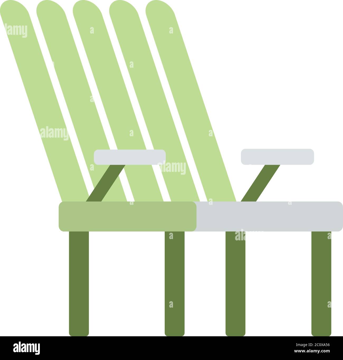 Chaise en bois vecteur icône plate isolée Illustration de Vecteur