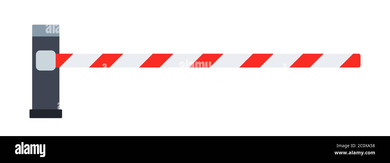Icône de vecteur de barrière automatique isolée à plat Illustration de Vecteur