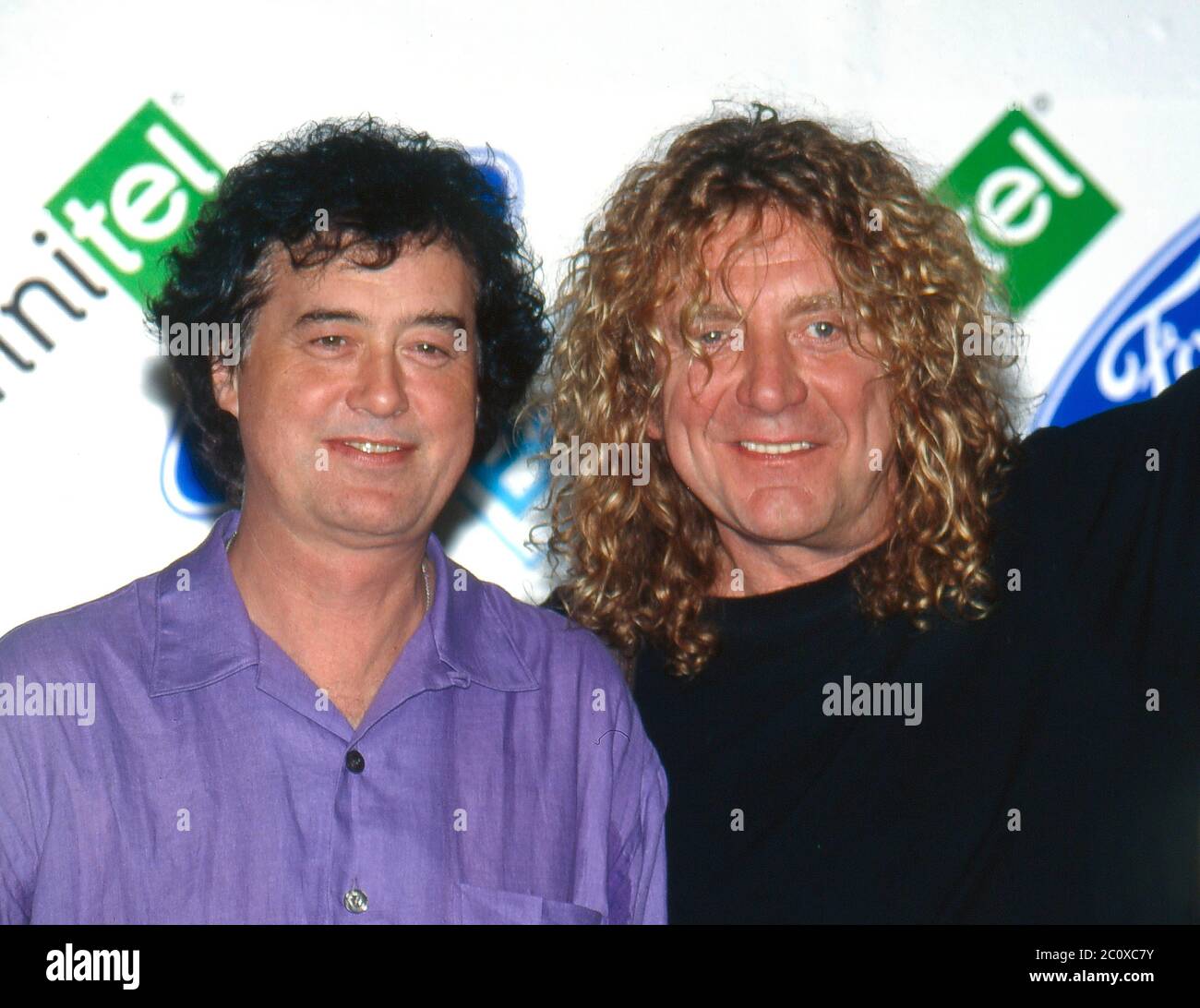 Page & Plant : usine Jimmy page et Robert au festival Sanremo 12.03.1998 Banque D'Images