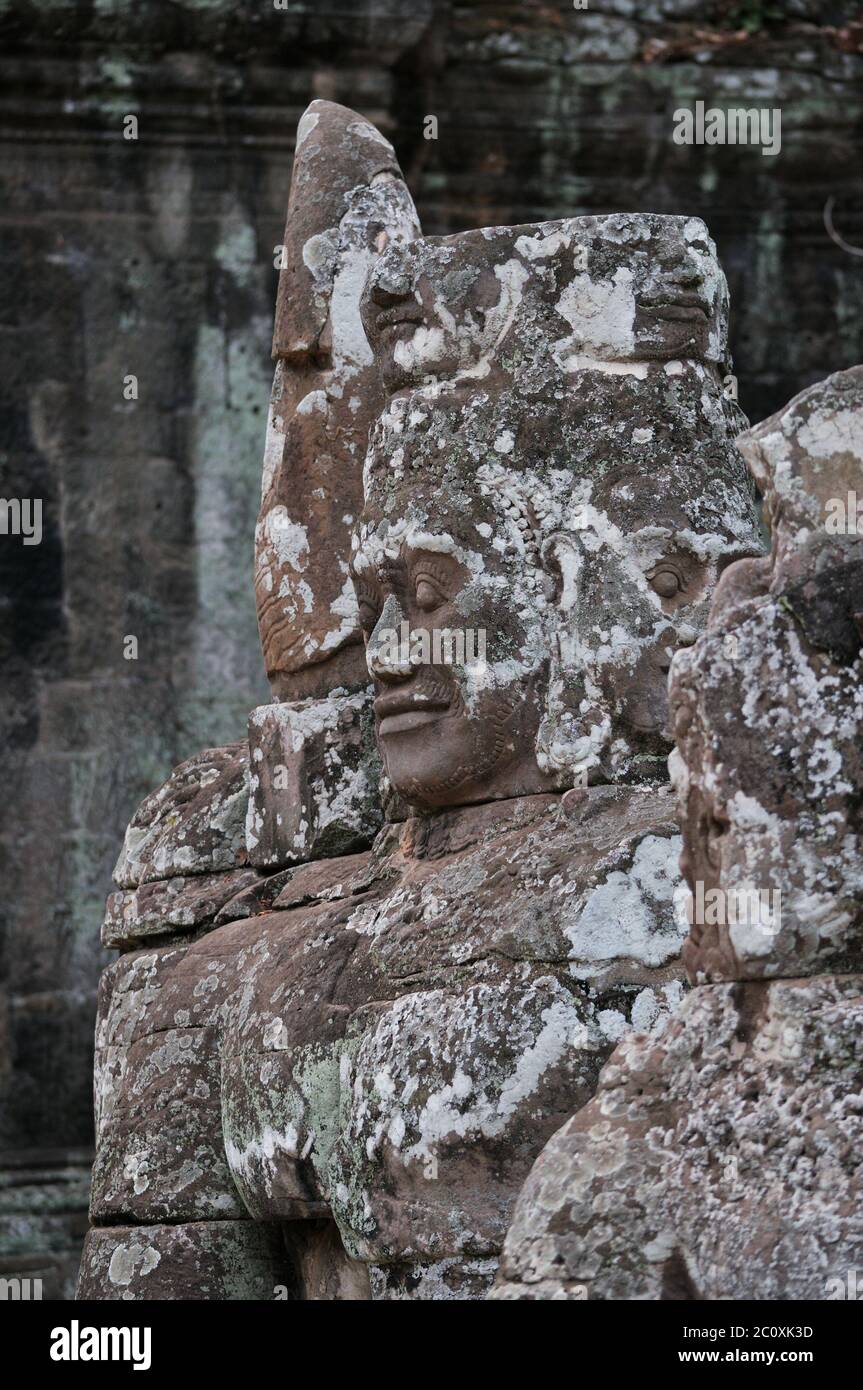 Ruines du temple antique d'Ankor Wat Banque D'Images