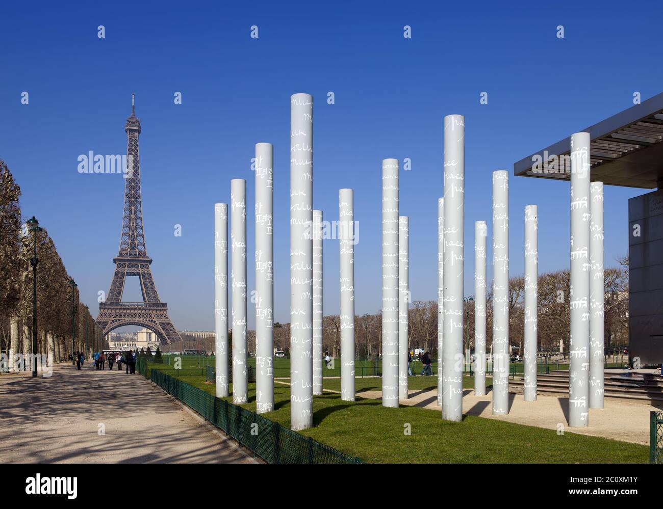 Paris. Mur de paix Banque D'Images