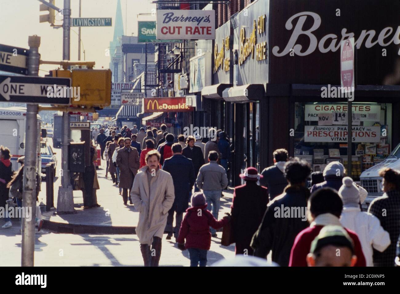 Livingston Street Brooklyn NY 1980 Banque D'Images