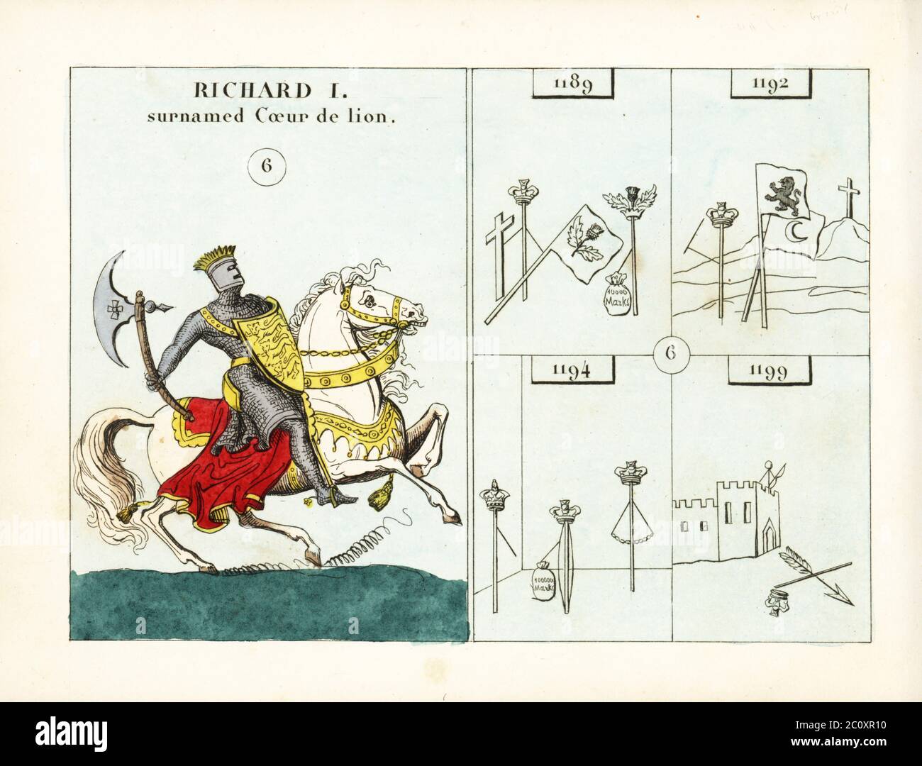 Portrait du roi Richard I d'Angleterre, surnommé cœur de lion ou cœur — free download