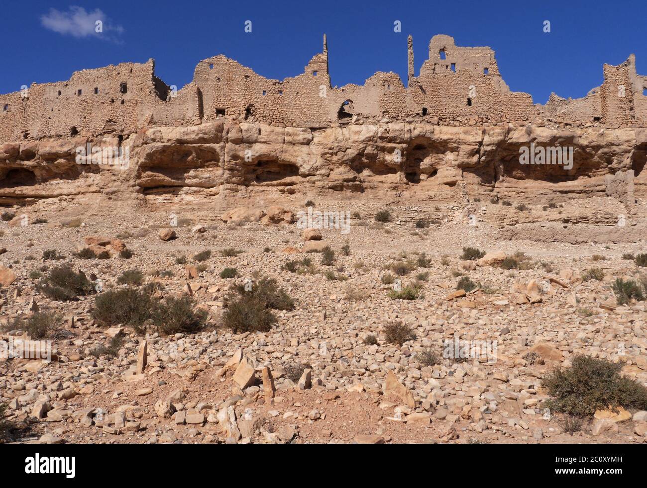 Ruines du ksar à Meski à Marokko Banque D'Images