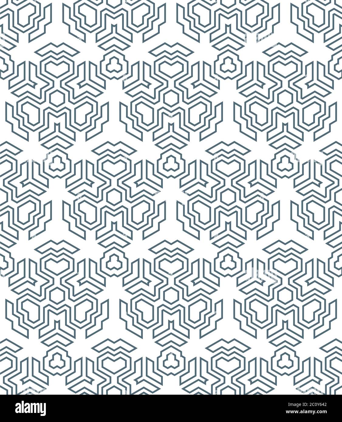 motif géométrique abstrait monochrome sans couture Banque D'Images