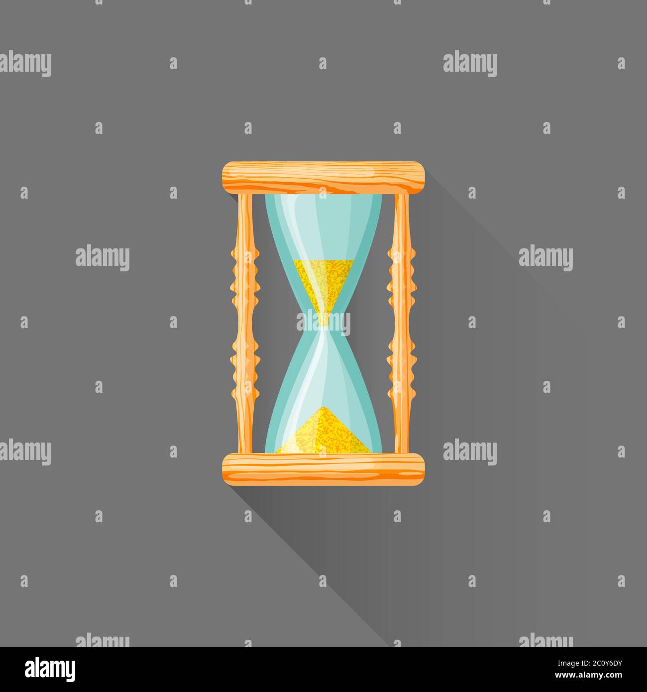 icône d'illustration en verre à bois de style vectoriel plat Banque D'Images