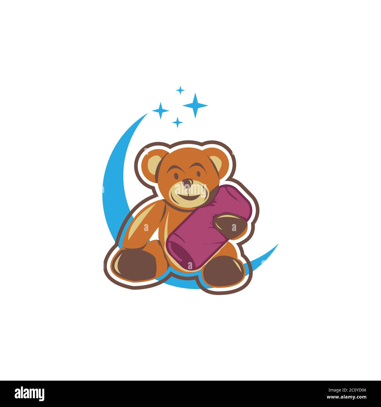 Adorable ours en peluche avec renfort illustration libre Vector.EPS 10 Illustration de Vecteur