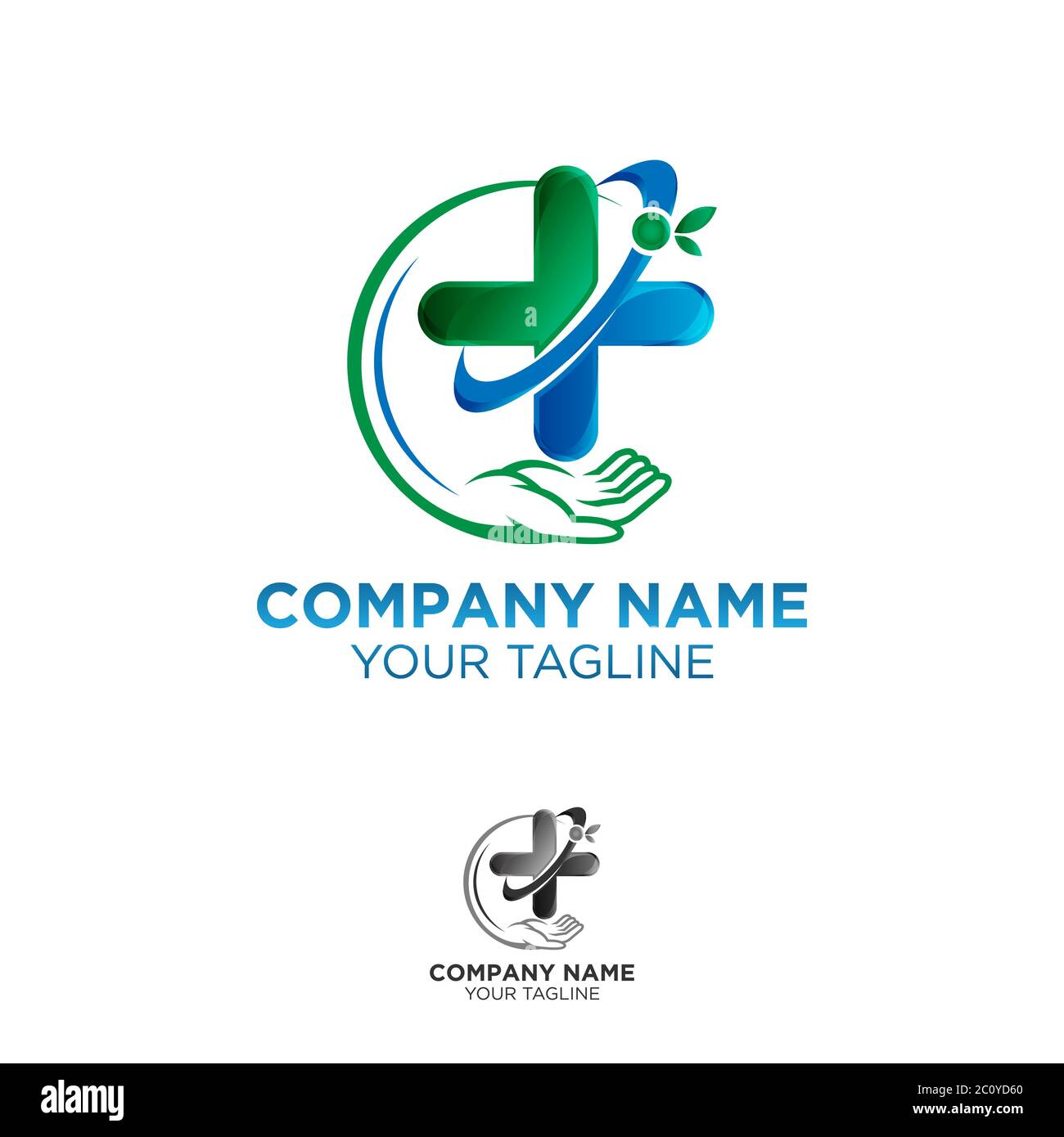 Design conceptuel du logo du Bouclier de santé pour l'Organisation de la santé, logo Design.EPS 10 Illustration de Vecteur