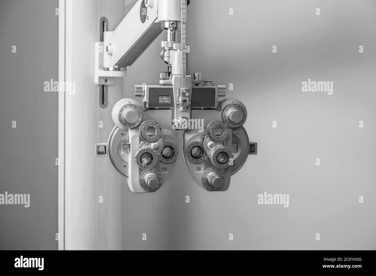 Phoropter appareil optique de mesure de la vision de l'oeil humain Banque D'Images