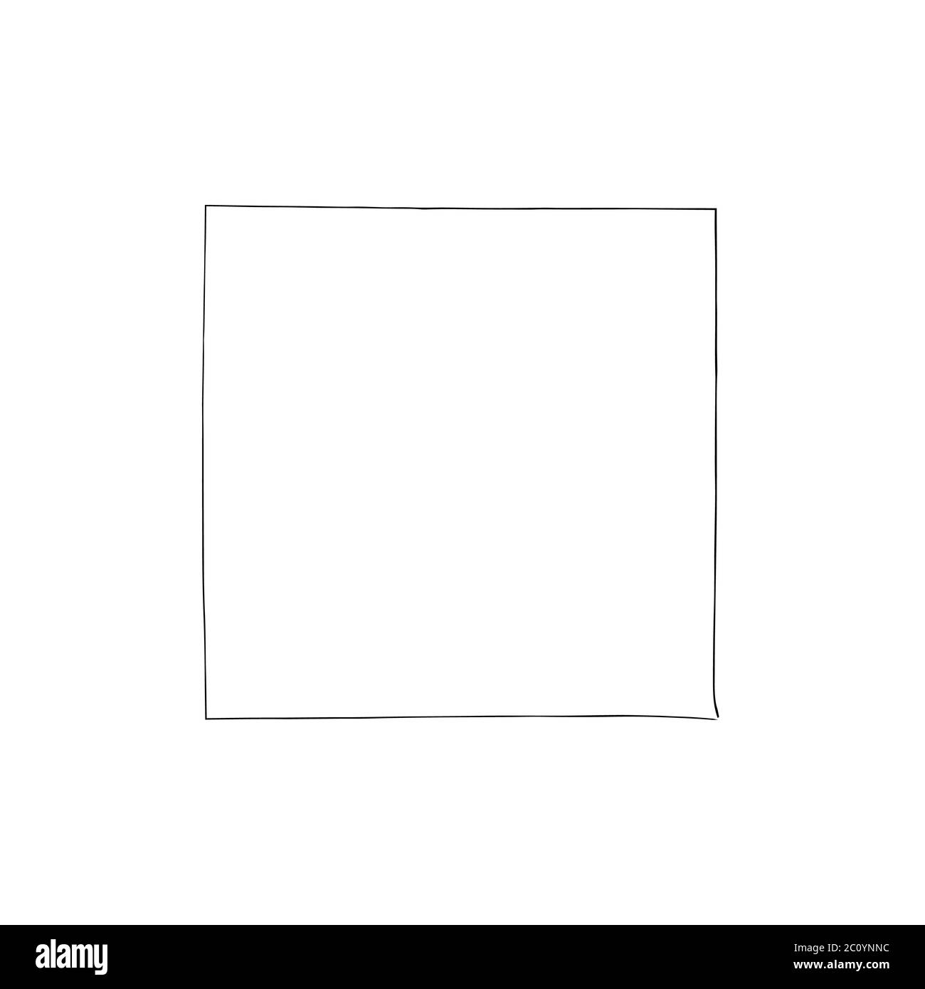 Vector grunge brush cadre carré d'encre aquarelle peinture Banque D'Images